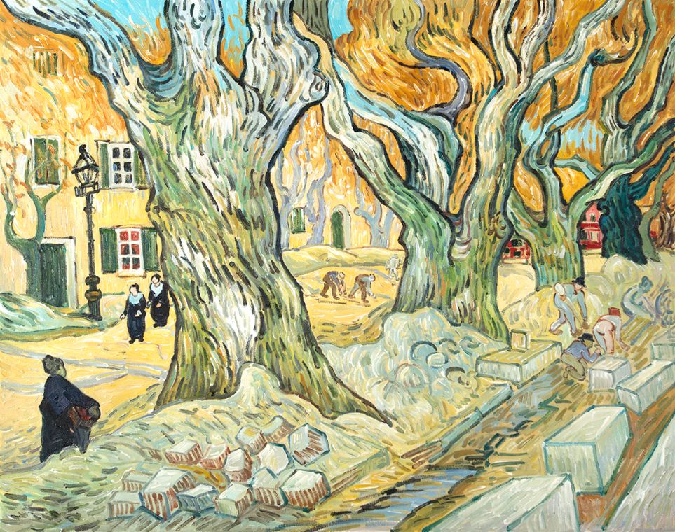 De Wegwerkers Van Gogh reproductie