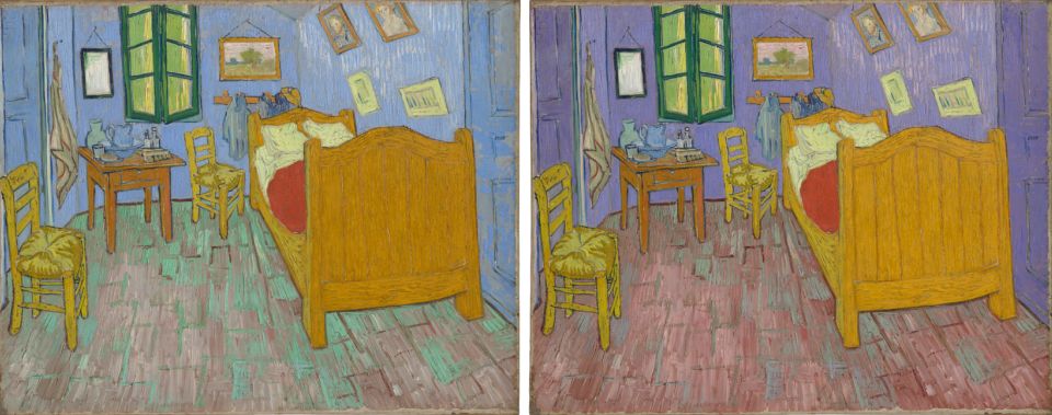 original colors of Van Gogh’s bedroom