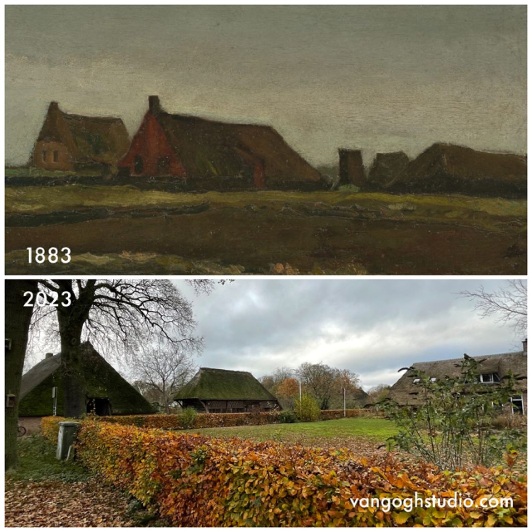 Van Gogh Cottages in de herfst in Drenthe