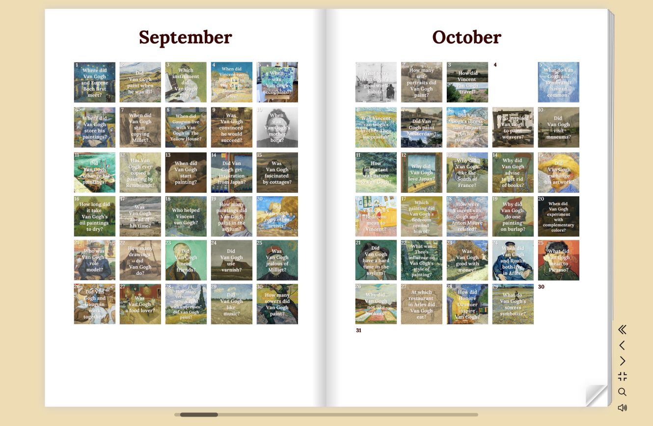 Van Gogh ebook content summery