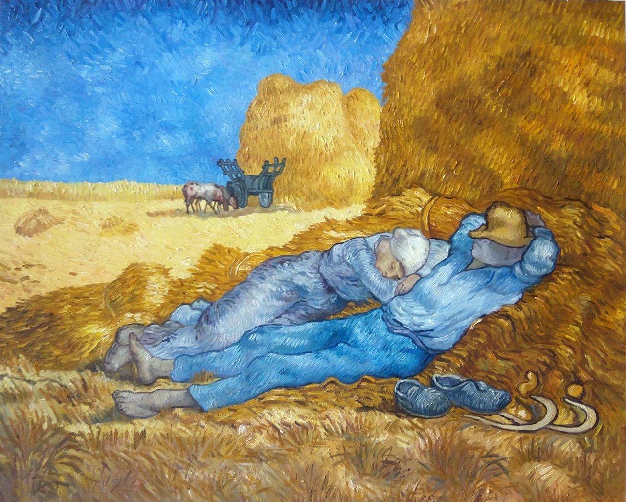 Van Gogh noon rest from work for your bedroom
