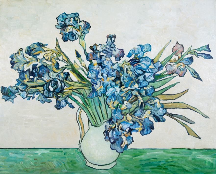 Still Life: Vase with Irises Van Gogh Reproduction