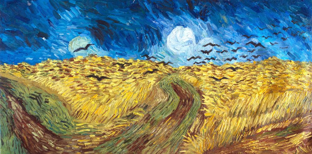 Korenveld met Kraaien Van Gogh reproductie
