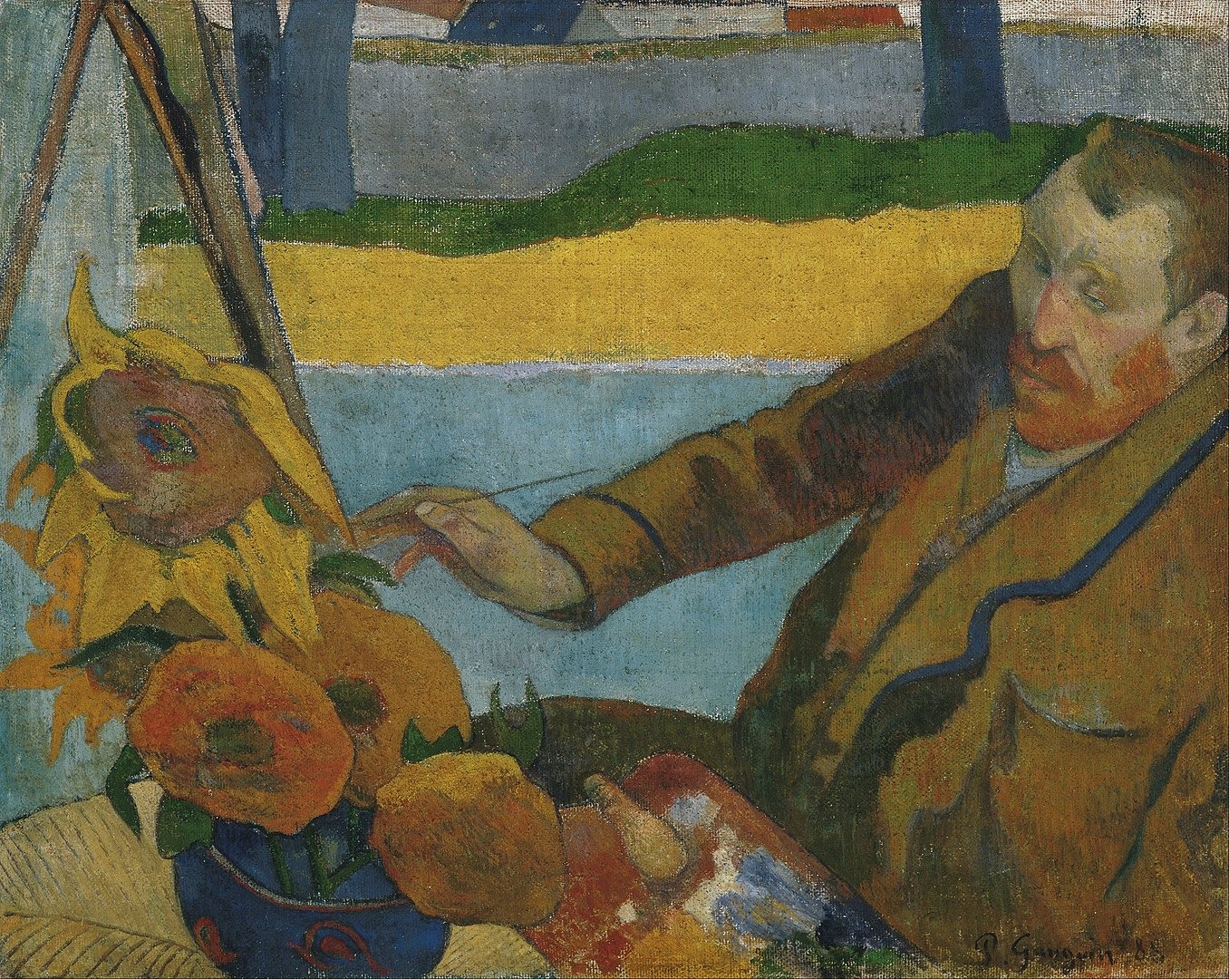 When did Gauguin live with Van Gogh in The Yellow House?