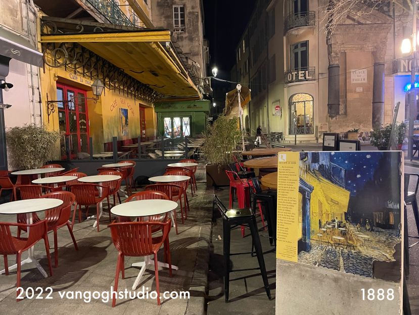 Where is Van Goghs cafe terrace in Arles