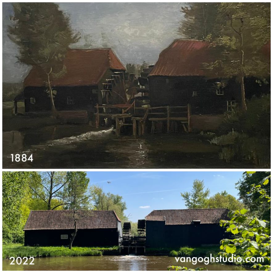 Where is Van Goghs Collse Water Mill near Nuenen