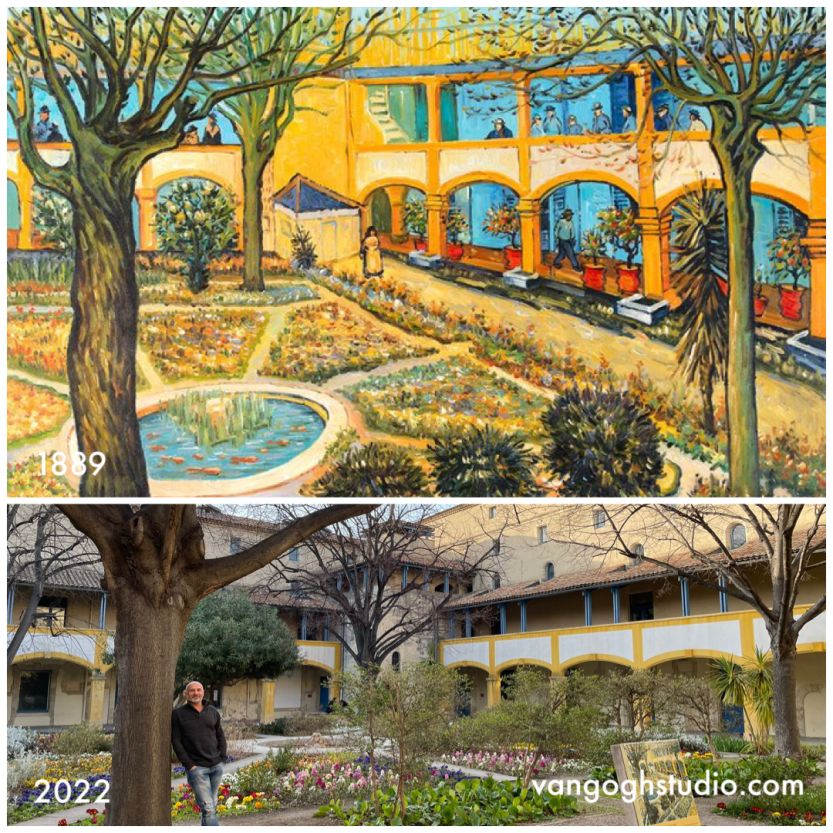 Where is Van Goghs courtyard of the hospital in Arles