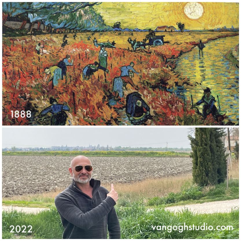 Where is Van Goghs Red Vineyard near Arles