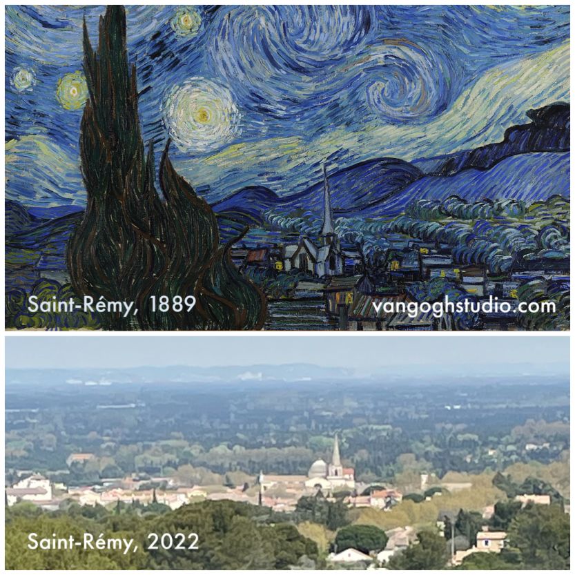 Where is Van Goghs view of Starry Night in Saint-Remy