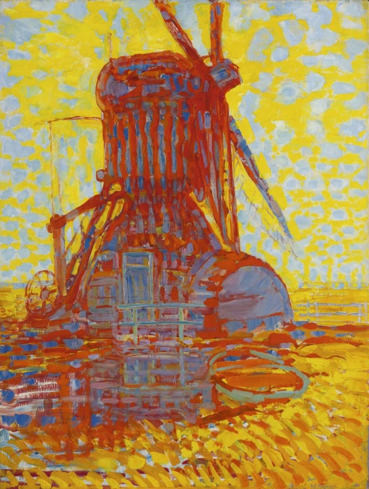 Molen bij Zonlicht Mondriaan reproduction