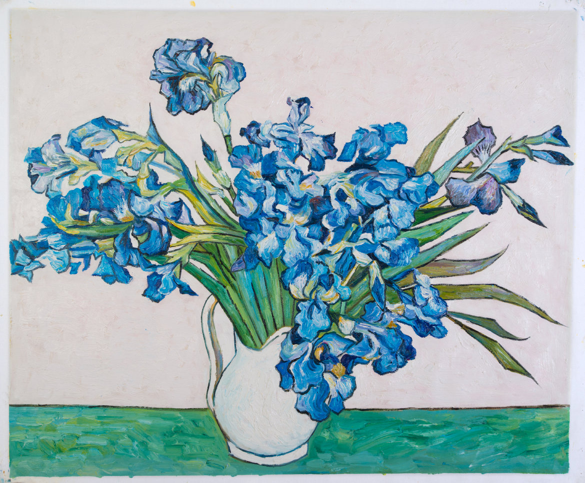 Vase with Irises Van Gogh Reproduction Van Gogh Studio