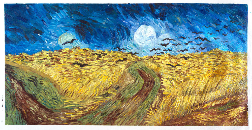 Wheat Field With Crows - Van Gogh Cross Stitch Pattern - Cross Stitch