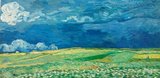 Wheat Field under Thunderclouds Van Gogh reproduction