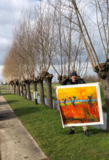 Willows at Sunset Van Gogh reproduction De Willege Waard Lopik