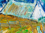 Landscape at Auvers in the Rain Van Gogh reproduction detail