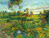 Sunset at Montmajour Van Gogh reproduction