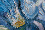 Still Life: Vase with Irises Oil Painting Replica detail