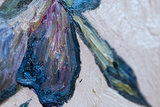 replica Still Life: Vase with Irises Oil Painting detail