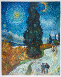 Road with Cypress and Star Van Gogh reproduction