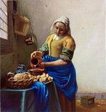 The Milkmaid Vermeer reproduction 