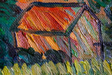 Landscape at Twilight Van Gogh Reproduction detail
