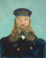 Portrait of the Postman Joseph Roulin Detroit Van Gogh Reproduction, hand-painted in oil on canvas