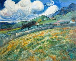 Mountain Landscape behind the Saint-Paul Hospital Van Gogh reproduction, hand-painted in oil on canvas