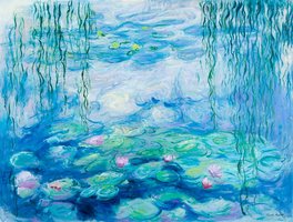 Water Lilies Marmottan, Monet reproduction, hand-painted in oil on canvas
