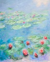 Water Lilies San Francisco, Monet reproduction, hand-painted in oil on canvas
