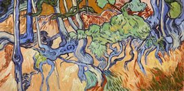 Tree Roots Van Gogh reproduction, hand-painted in oil on canvas