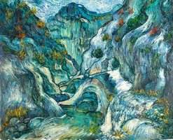 The Ravine of the Peyroulets Van Gogh reproduction, hand-painted in oil on canvas