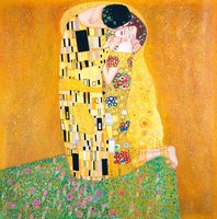 The Kiss Klimt reproduction, hand-painted in oil on canvas
