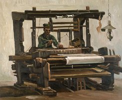 Weaver, Seen from the Front Van Gogh Reproduction, hand-painted in oil on canvas