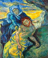 Pieta Van Gogh reproduction, hand-painted in oil on canvas