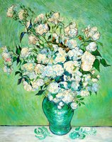 Roses Van Gogh reproduction, hand-painted in oil on canvas