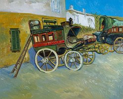 Tarascon Stagecoach Van Gogh reproduction, hand-painted in oil on canvas