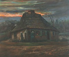The Cottage Van Gogh reproduction, hand-painted in oil on canvas