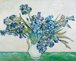 Still Life: Vase with Irises Van Gogh Reproduction, hand-painted in oil on canvas