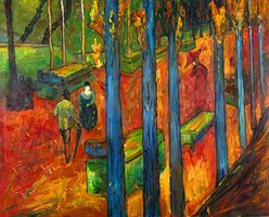 Falling Leaves Van Gogh reproduction, hand-painted in oil on canvas