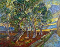The Garden of the Asylum Van Gogh reproduction, hand-painted in oil on canvas