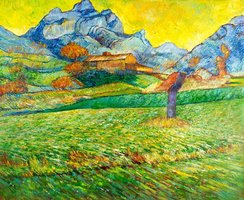 Meadow in the Mountains Van Gogh reproduction, hand-painted in oil on canvas