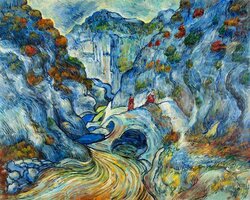 The Ravine Van Gogh reproduction, hand-painted in oil on canvas