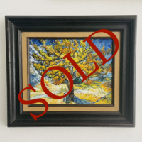 Mulberry Tree framed Van Gogh reproduction, hand-painted in oil on canvas