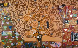 Tree of Life Gustav Klimt reproduction, hand-painted in oil on canvas