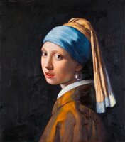 Girl with a Pearl Earring Vermeer reproduction, hand-painted in oil on canvas  