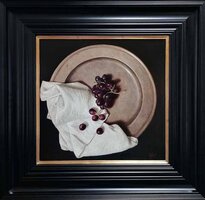 Still Life with Grapes by Nard Kwast, hand-painted in oil on canvas