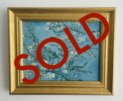 Blossoming Almond Tree framed Van Gogh reproduction, hand-painted in oil on canvas