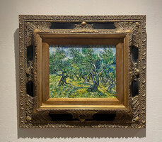 Olive Grove framed Van Gogh reproduction, hand-painted in oil on canvas