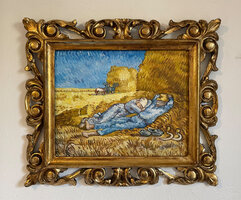 Noon rest from work framed Van Gogh replica, hand-painted in oil on canvas