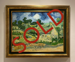 Thatched Cottages at Cordeville by Geert Jan Jansen, hand-painted in oil on canvas